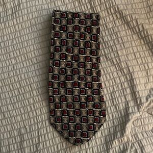 J Garcia 100% Silk Tie – Uncorrected Manuscript Collection – Geometric Red